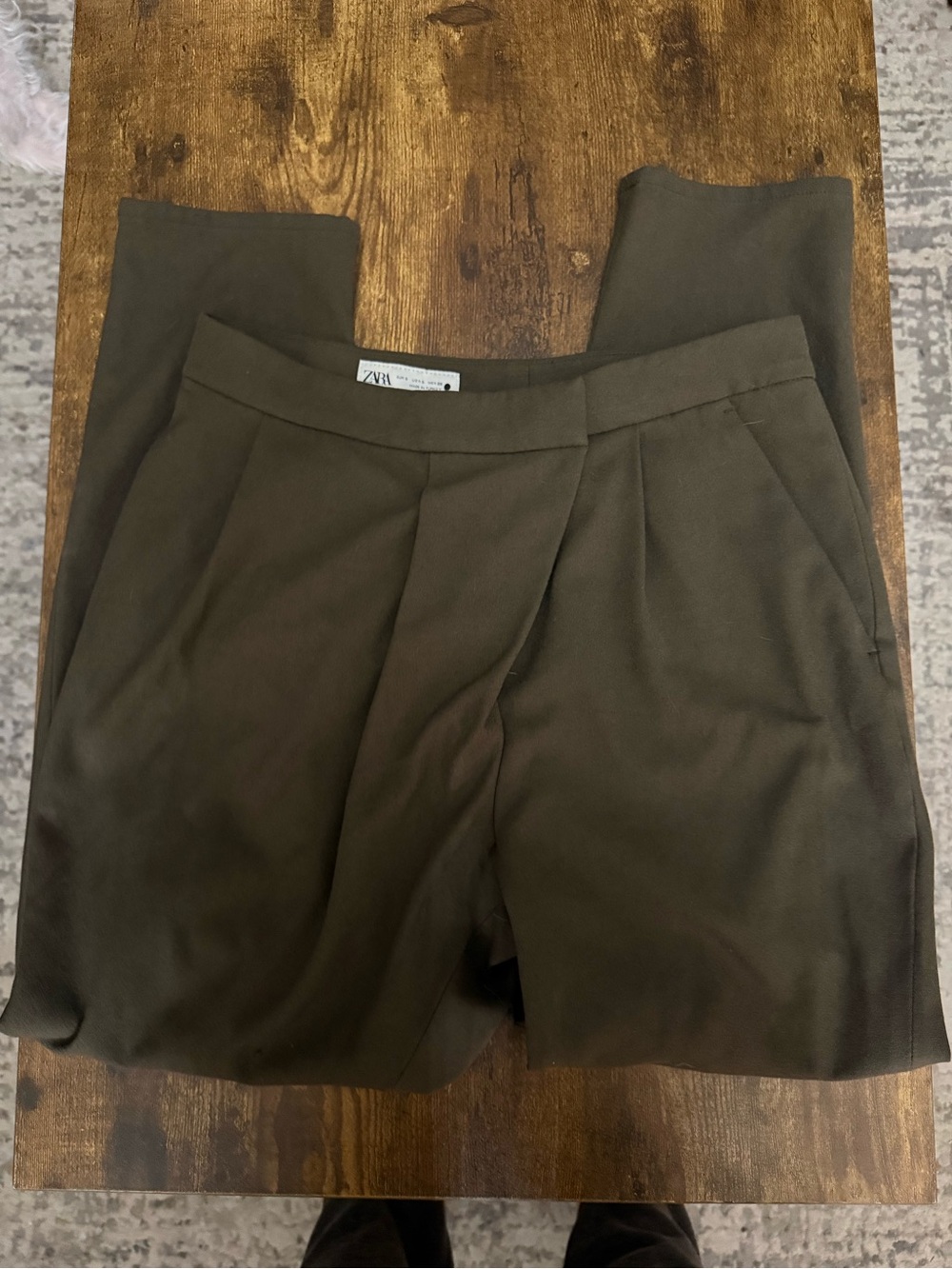 Zara army green dress pants